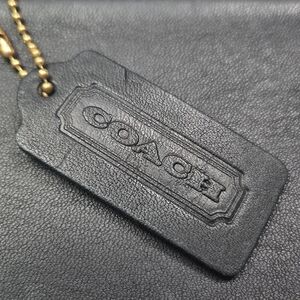 Vintage Coach Clutch Skinny Case Pouch 7170 Black Zip 7 1/2 × 4 1/4 Glove Tanned
